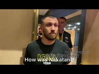 interview of vasily lomachenko in hot, right after the fight with nakatani