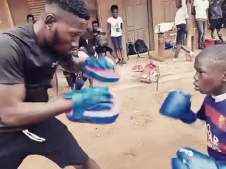 talented african teens in boxing