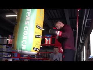 power work of dmitry kudryashov on a heavy bag