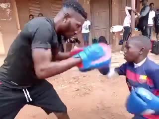 talented african teens in boxing