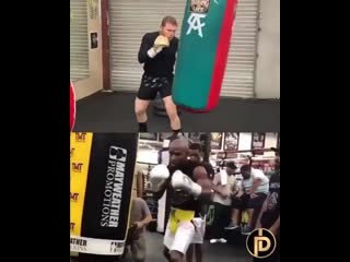 compare the power jab of floyd and canelo