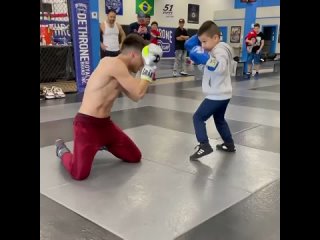 dad trains son