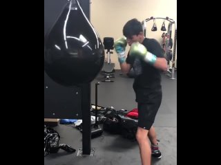 ryan garcia's explosive punches on the punching bag