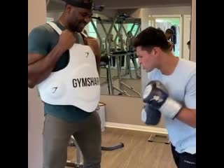 when ryan garcia tested francis ngannou's press