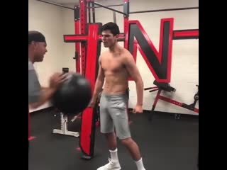 ryan garcia showed off his steel abs