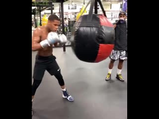 devin haney is working on power punches