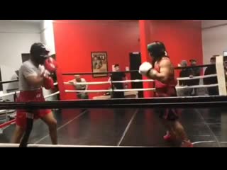 sparring anthony joshua in quarantine