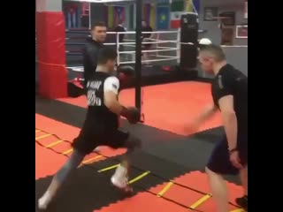 training of mobile protection in boxing