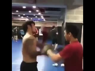 floyd mayweather-style paw work