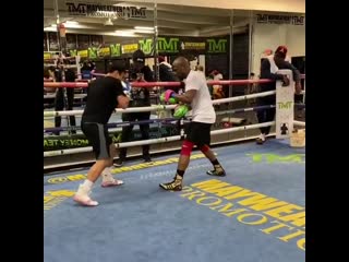 floyd mayweather trained with undefeated lightweight prospect rolando romero 11-0, 10 kos