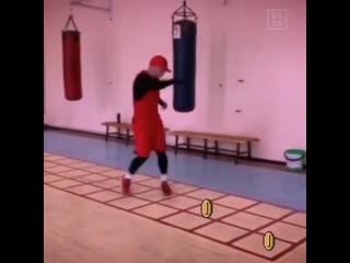 boxer footwork training in the ring