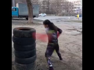 when dad took the boxer's daughter to his tire shop