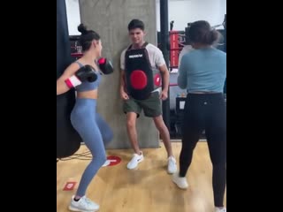 ryan garcia tests his abs with girls