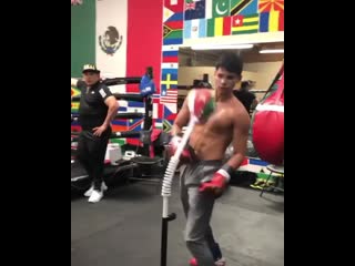 ryan garcia shows off his pneumatic skills