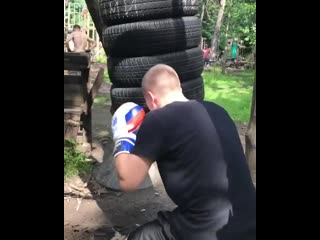 boxing training on slopes