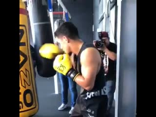 strength work on a heavy bag