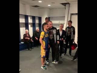 alexander povetkin entered the locker room of vasily lomachenko before the fight