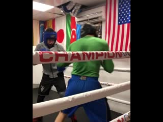 practicing counter attacks in boxing