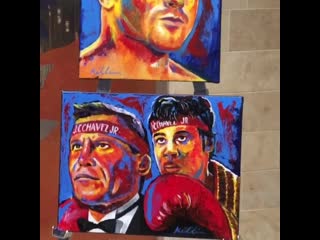 mexican artists painted their favorites canelo and chavez