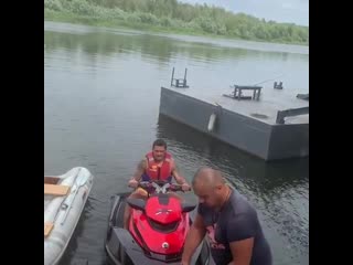 sanya usyk jazzes up a jet ski