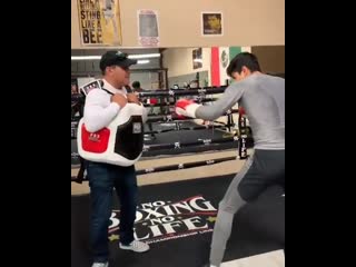 ryan garcia testing the power of his punch