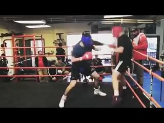 evaluate the skill of defending a boxer on his feet