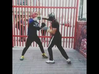 when you decide to box on the street