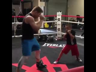 canelo alvarez teaches the basics of boxing to a talented mexican boy