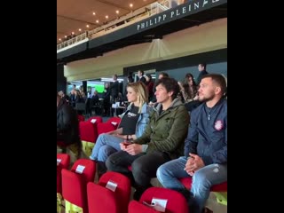 vasily lomachenko in monaco at a football match