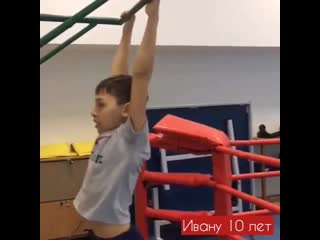 ivan's goal of 50 pull-ups is about to be achieved.