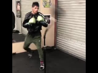 masterwork by ryan garcia on a pneumatic bag