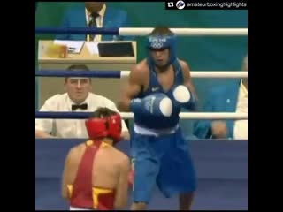 vasily lomachenko at the 2008 olympics in beijing boxing with a local boxer