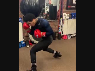 strength and technical work on a heavy bag