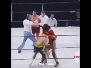 previously, there were also group fights in the ring