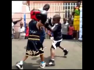 talented african teens in boxing