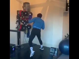 conor mcgregor is trying out a new boxing machine