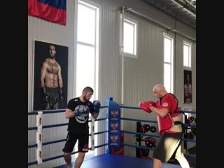 nurmagomedov showed work on the paws.