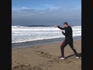 easy sunday morning workout by sergey kovalev on the pacific coast