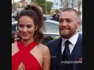 conor mcgregor and his wife on the red carpet.