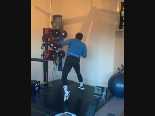 conor mcgregor tried out a new boxing machine.