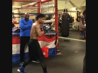 strength work on the paws of promising american boxer shakur stevenson