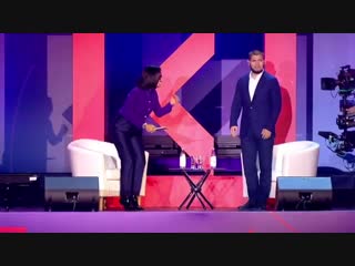 khabib did not shake hands with kandelaki at a business forum. tina thinks he's wrong.