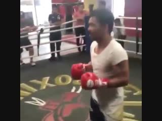 manny pacquiao speed work preparing for the fight with broner.