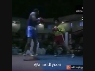 an aged muhammad ali plays an exhibition match in iran