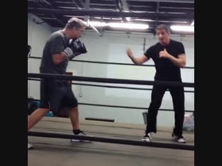 sylvester stallone teaches robert de niro the basics of boxing