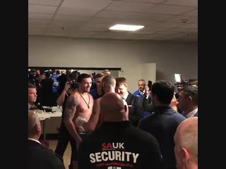 they bellew went into the locker room to oleksandr usyk and once again congratulated him on his victory.