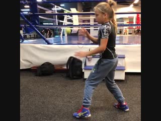 boxer training for hand-eye coordination. promising ukrainian kira makogonenko.