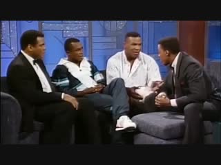 when muhammad ali, mike tyson and sugar ray leonard got together on the same show.