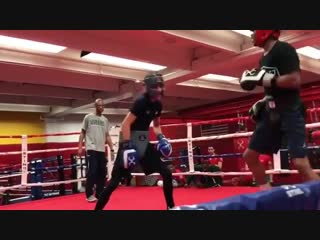 shakur stevenson sparring. two left bottom-right side worked out to automatism