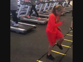 leg training by promising ukrainian boxer kira makogonenko.